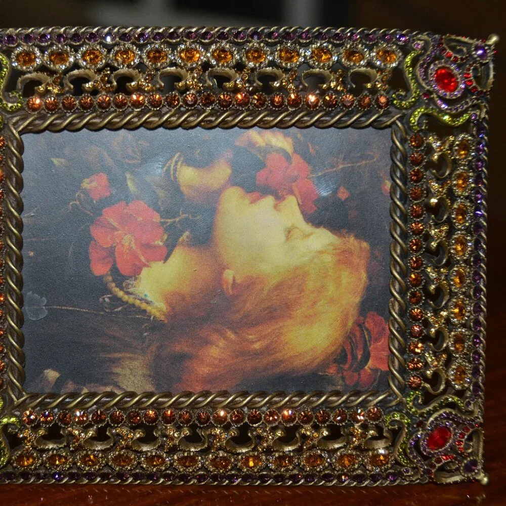 RARE JAY STRONGWATER JAY'S 1ST PATRICIA ORNATE SCROLL TIARA CRYSTAL ENAMEL FRAME